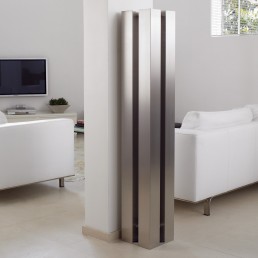 AEON Stanza STA15-S radiator in Brushed Matt Stainless Steel finish