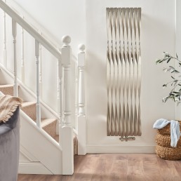 AEON Twister TWIST1509-Z360 radiator in Brushed Matt Stainless Steel finish